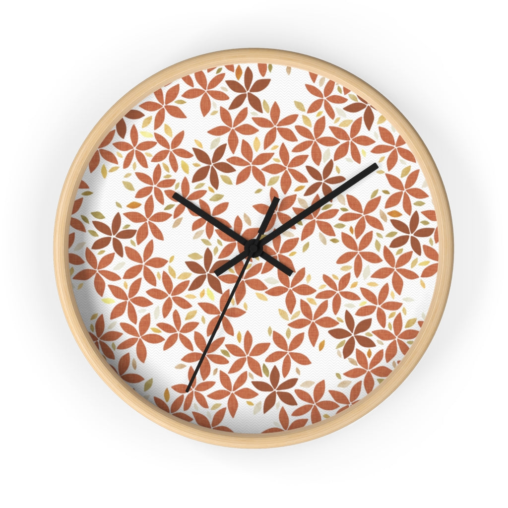 Snowbell Wall Clock in Coral
