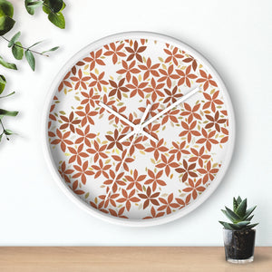 Snowbell Wall Clock in Coral