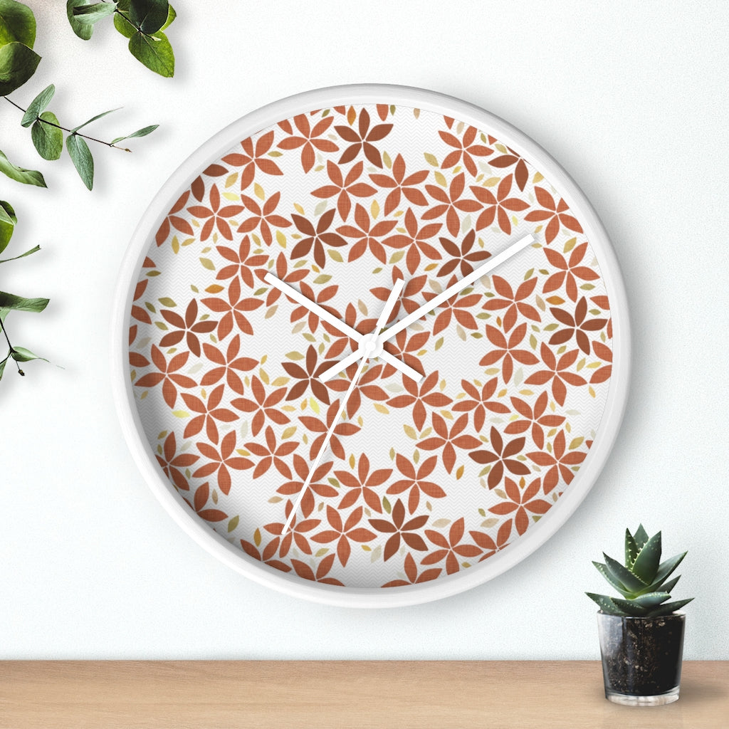 Snowbell Wall Clock in Coral