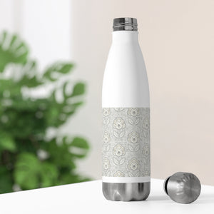 Pinpoint Floral 20oz Insulated Bottle in Gray