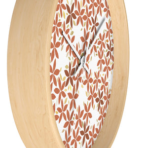 Snowbell Wall Clock in Coral