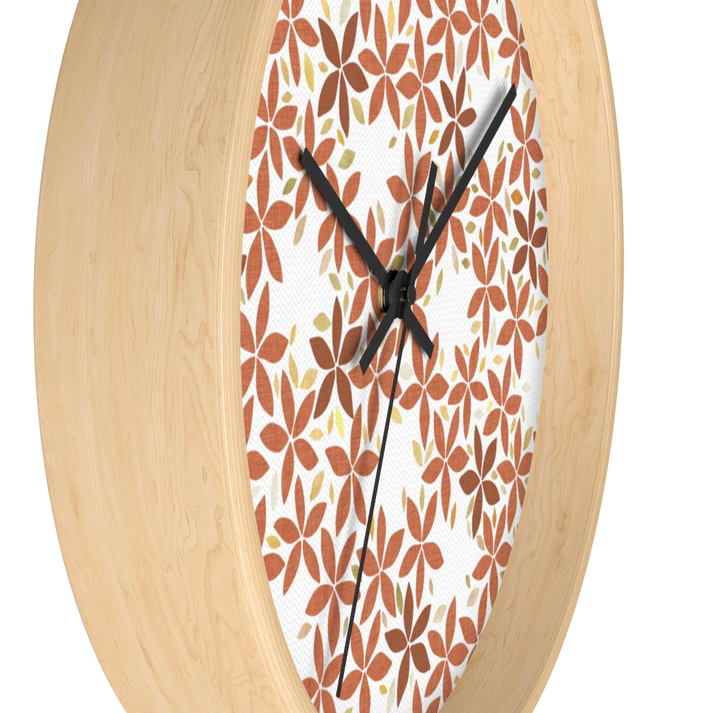 Snowbell Wall Clock in Coral