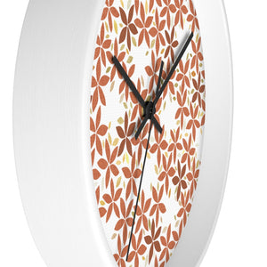 Snowbell Wall Clock in Coral