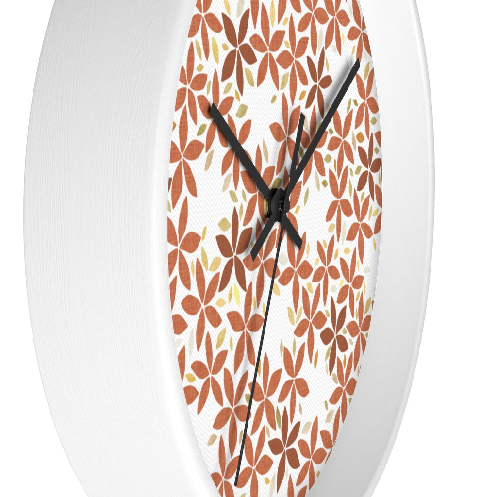 Snowbell Wall Clock in Coral