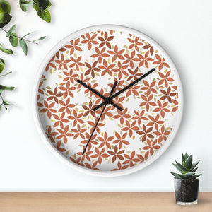 Snowbell Wall Clock in Coral