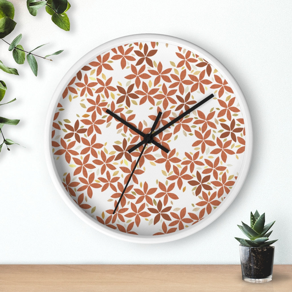 Snowbell Wall Clock in Coral