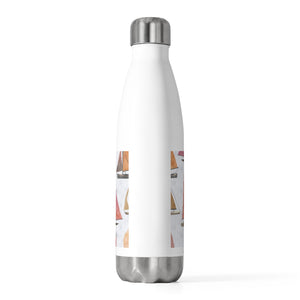 Watercolor Sailboats 20oz Insulated Bottle in Pink