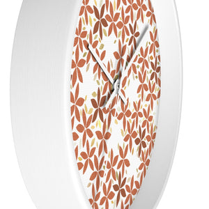 Snowbell Wall Clock in Coral