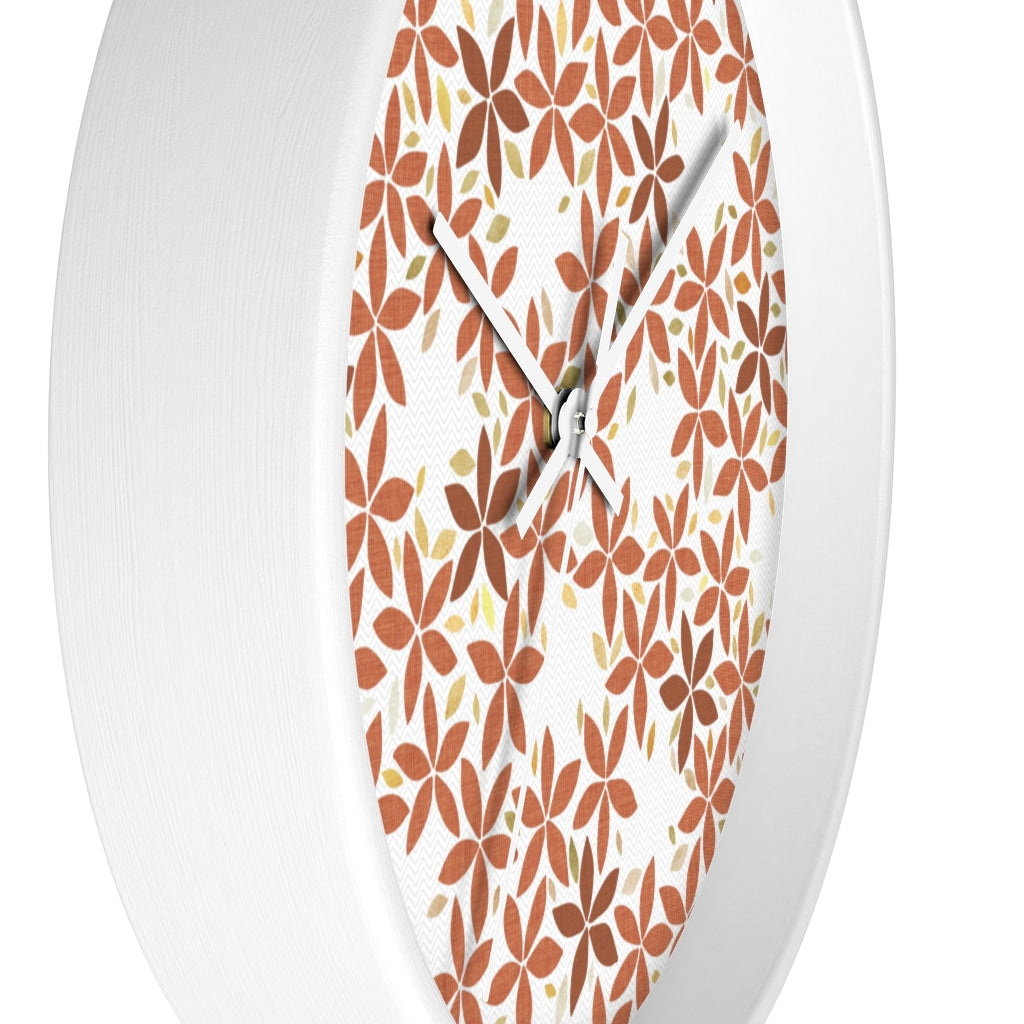 Snowbell Wall Clock in Coral