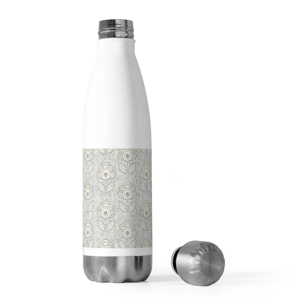Pinpoint Floral 20oz Insulated Bottle in Gray