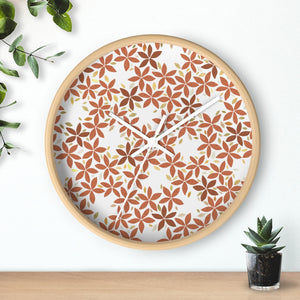 Snowbell Wall Clock in Coral
