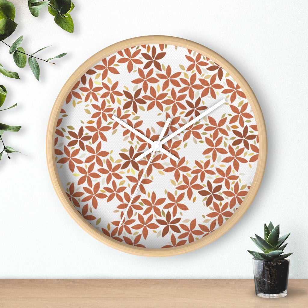 Snowbell Wall Clock in Coral