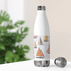 Watercolor Sailboats 20oz Insulated Bottle in Pink