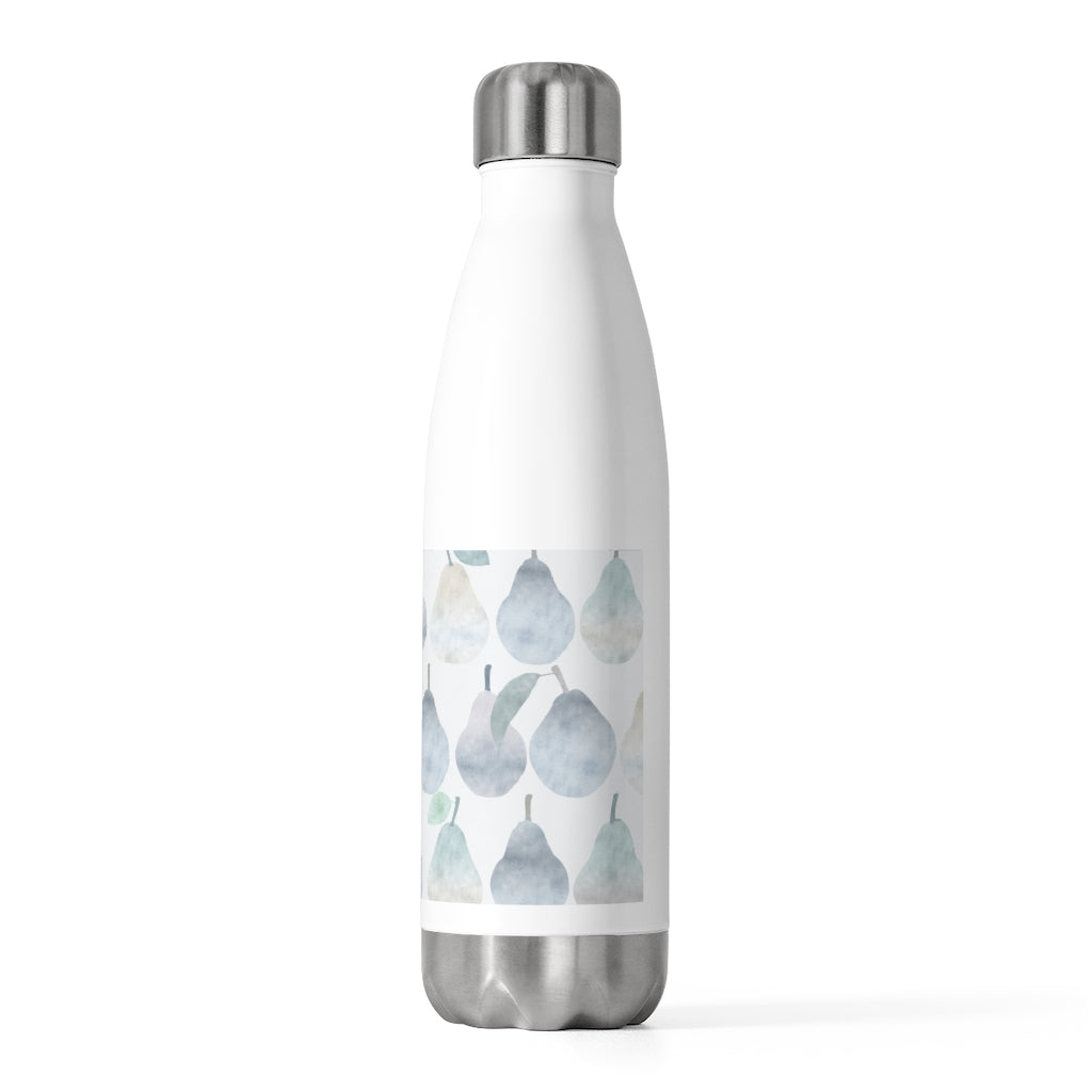 Watercolor Pears 20oz Insulated Bottle in Light Blue