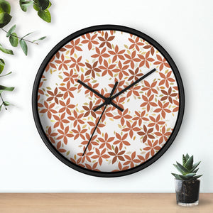 Snowbell Wall Clock in Coral