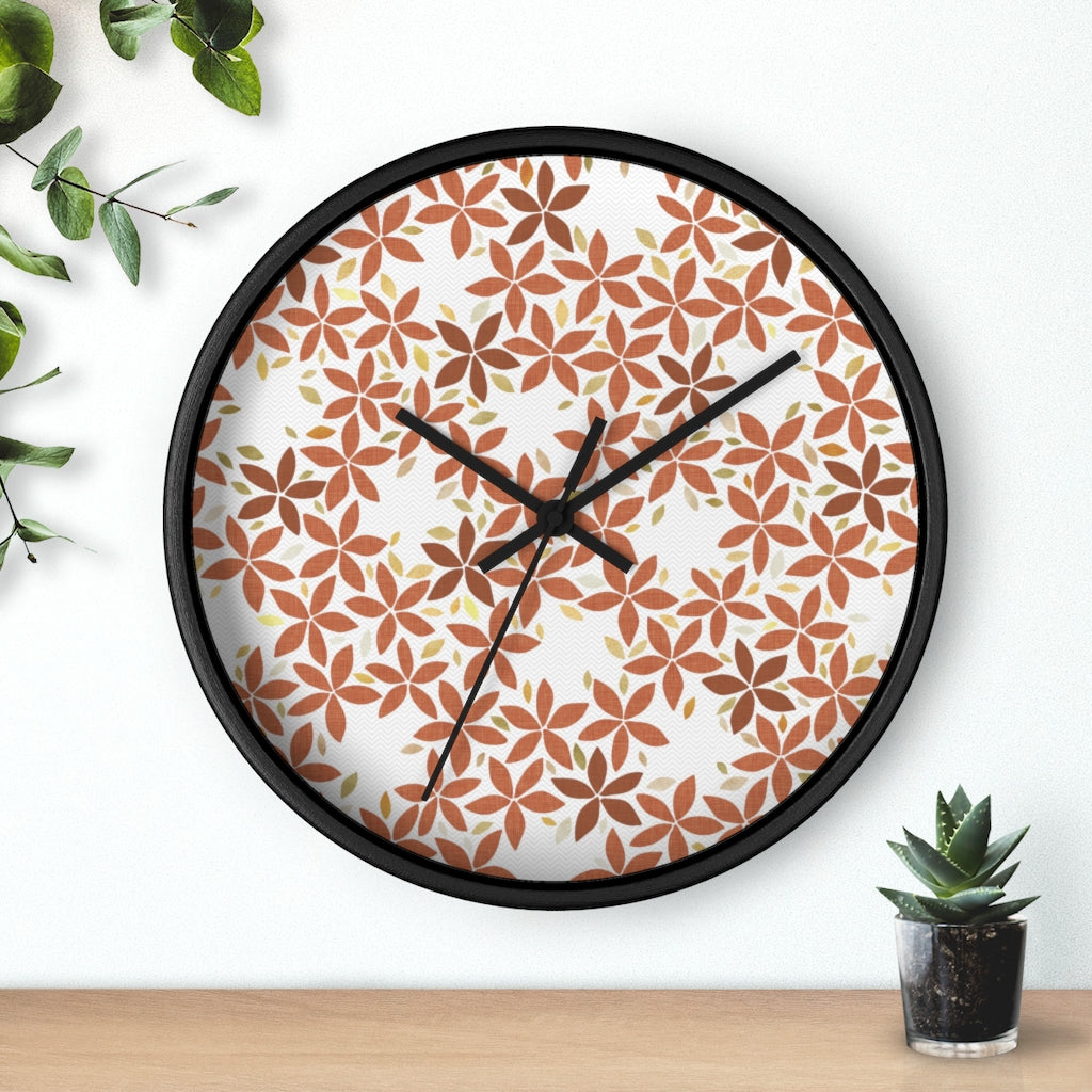 Snowbell Wall Clock in Coral