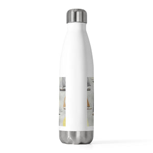 Watercolor Sailboats 20oz Insulated Bottle in Gray