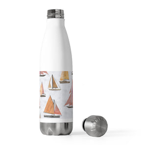 Watercolor Sailboats 20oz Insulated Bottle in Pink