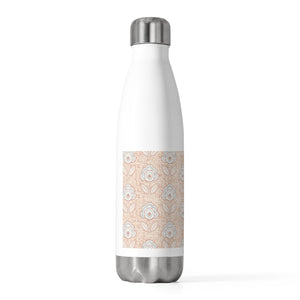 Pinpoint Floral 20oz Insulated Bottle in Orange