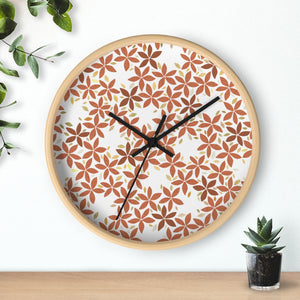 Snowbell Wall Clock in Coral