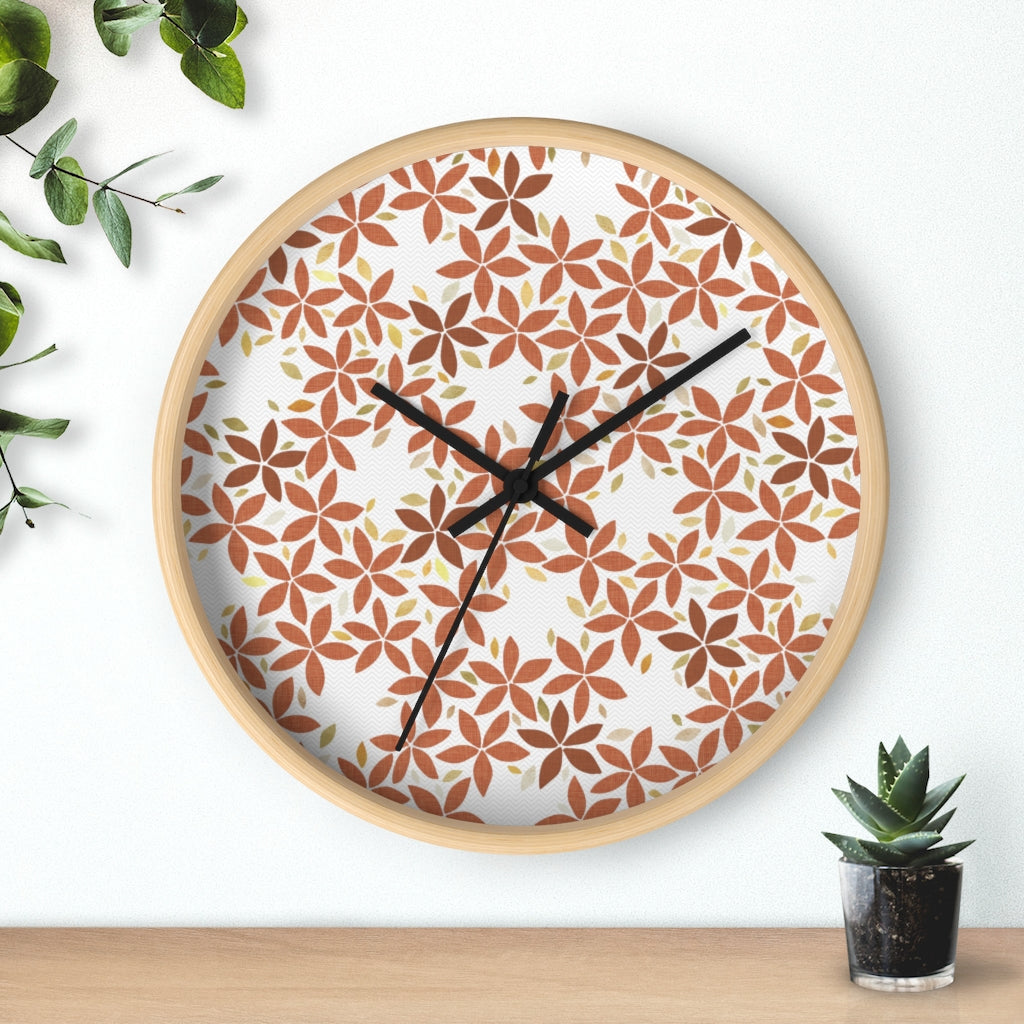Snowbell Wall Clock in Coral
