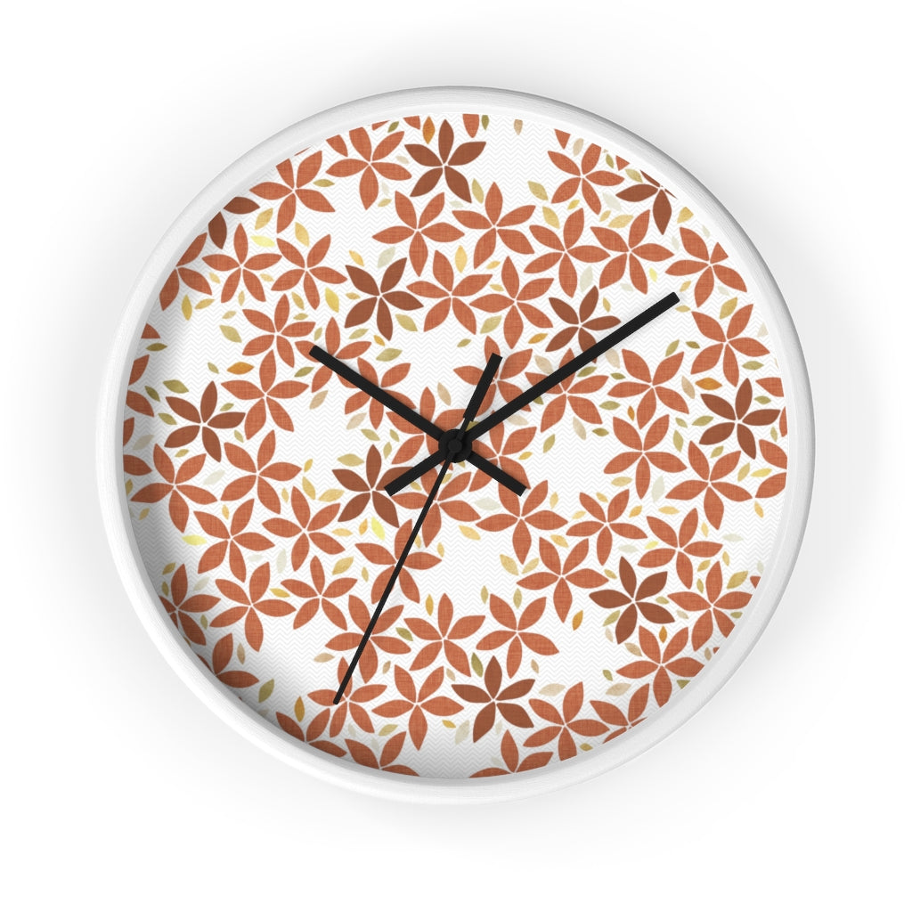 Snowbell Wall Clock in Coral