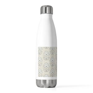 Pinpoint Floral 20oz Insulated Bottle in Tan