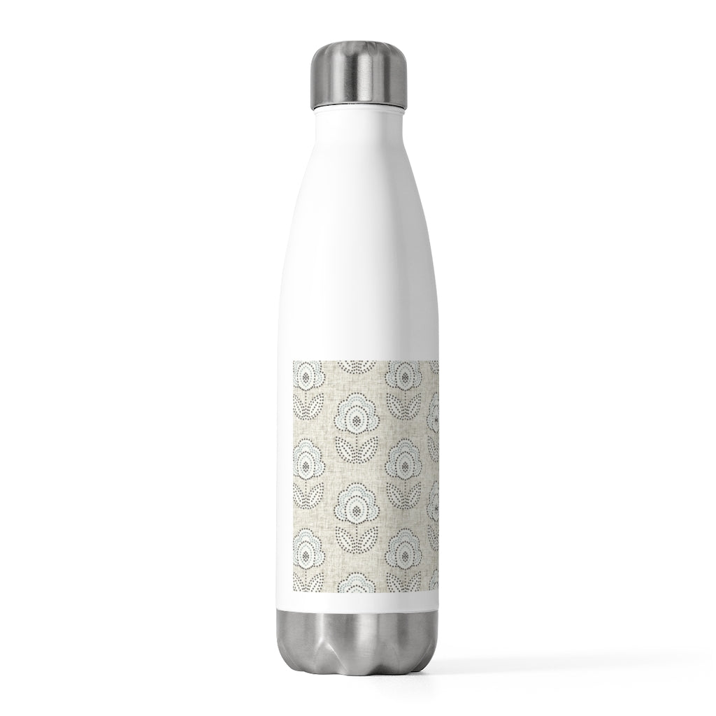 Pinpoint Floral 20oz Insulated Bottle in Tan
