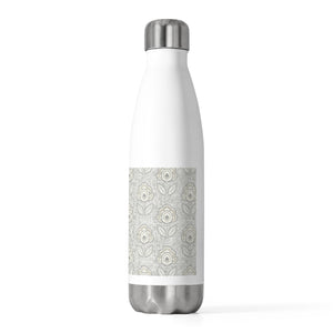 Pinpoint Floral 20oz Insulated Bottle in Gray