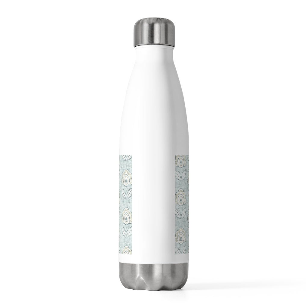 Pinpoint Floral 20oz Insulated Bottle in Light Blue