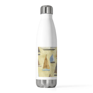 Watercolor Sailboats 20oz Insulated Bottle in Yellow
