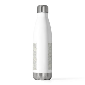 Pinpoint Floral 20oz Insulated Bottle in Gray