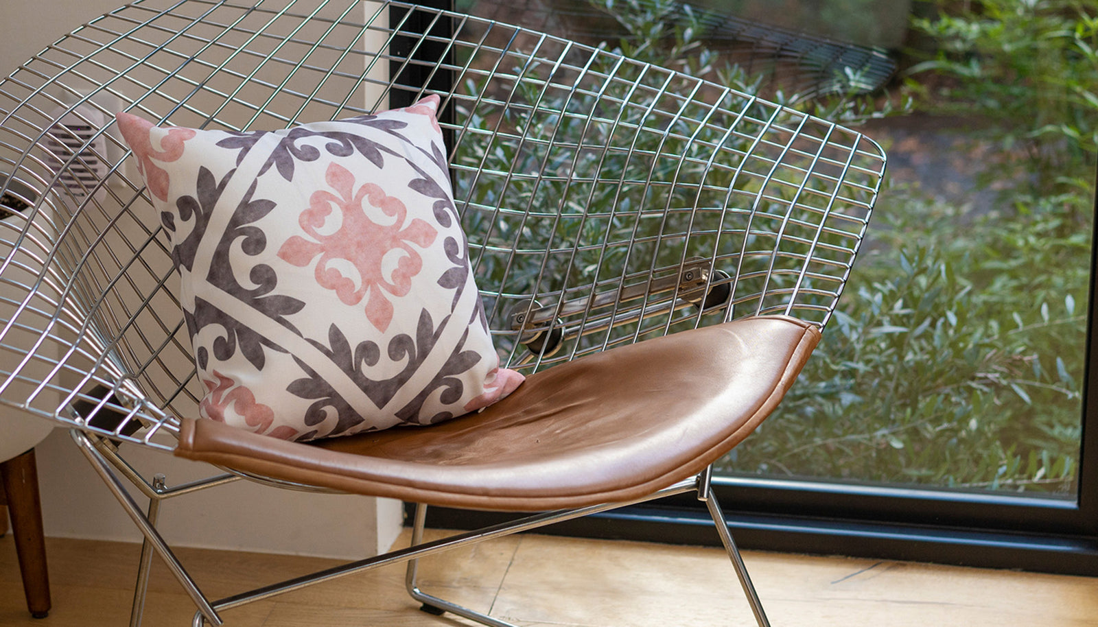 Midcentury Modern Chair with Pillow