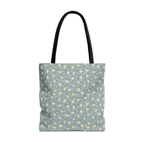 Rose Rugosa Tote Bag in Aqua