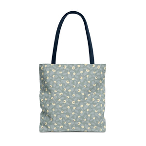 Rose Rugosa Tote Bag in Aqua