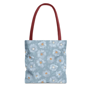 Rose Tote Bag in Blue