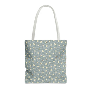 Rose Rugosa Tote Bag in Aqua