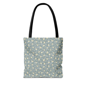 Rose Rugosa Tote Bag in Aqua