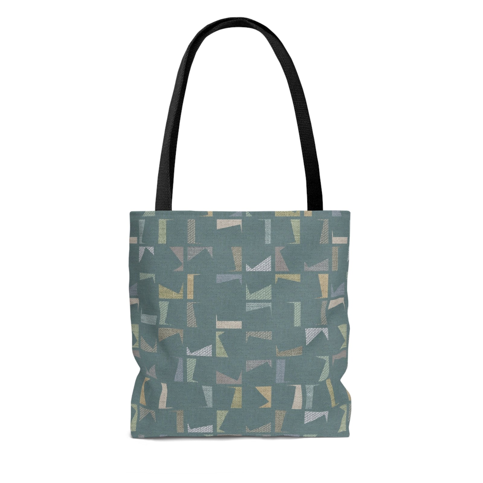 Playful Code Tote Bag in Aqua