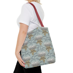 Bee Balm Tote Bag in Aqua