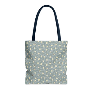 Rose Rugosa Tote Bag in Aqua