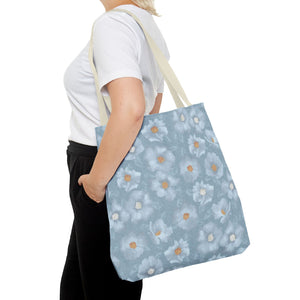 Rose Tote Bag in Blue