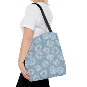 Rose Tote Bag in Blue