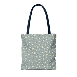 Rose Rugosa Tote Bag in Aqua