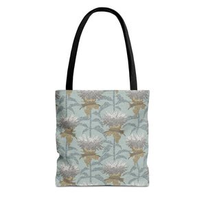 Bee Balm Tote Bag in Aqua