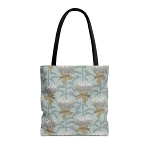 Bee Balm Tote Bag in Aqua