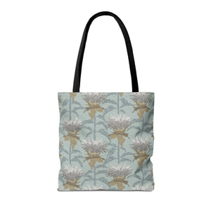 Bee Balm Tote Bag in Aqua