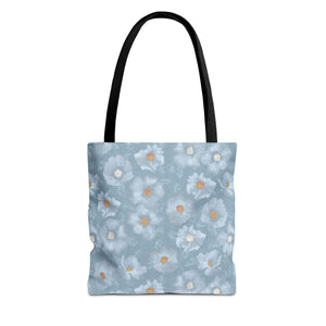 Rose Tote Bag in Blue