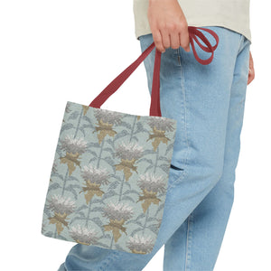 Bee Balm Tote Bag in Aqua
