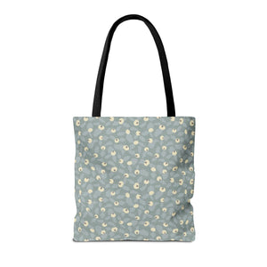 Rose Rugosa Tote Bag in Aqua